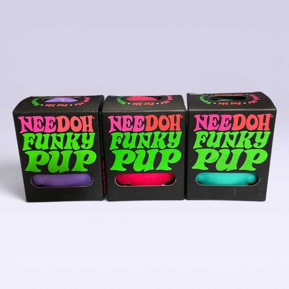 NeeDoh Funky Pup Stress Ball Schylling NIB New Fidget Sensory Toy - Lot Of 3